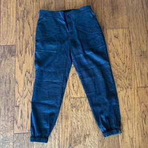 NWT James Perse Linen Blend Zip Ankle Jogger Pants